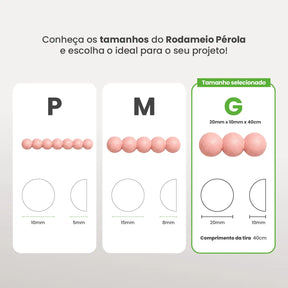 Rodameio Pérola em EVA Autocolante