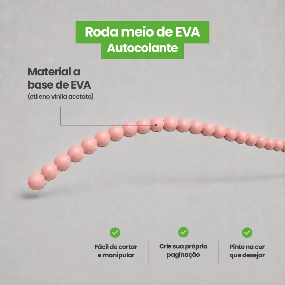 Rodameio Pérola em EVA Autocolante