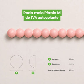 Rodameio Pérola em EVA Autocolante