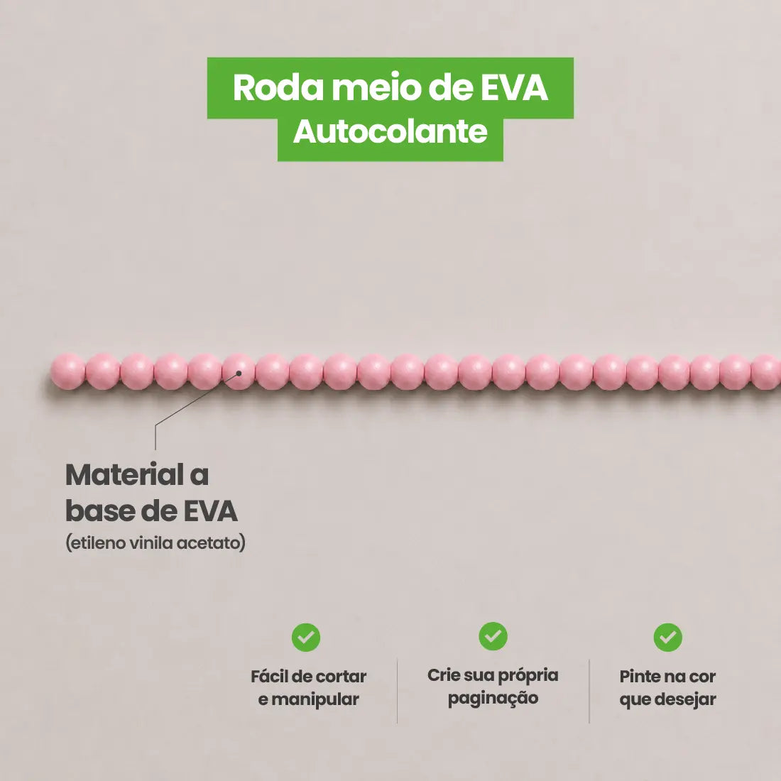 Rodameio Pérola em EVA Autocolante