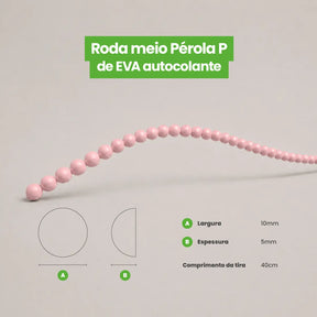 Rodameio Pérola em EVA Autocolante