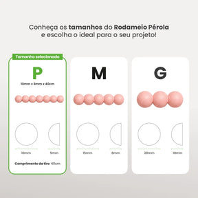 Rodameio Pérola em EVA Autocolante