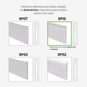Rodapé de EVA Autocolante | RP16 - Meu Rodapé