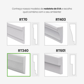 Roda Teto EVA Autocolante | RT340 - Meu Rodapé