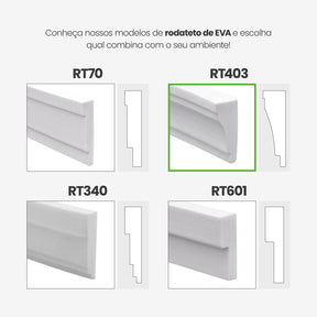 Roda Teto EVA Autocolante | RT403 - Meu Rodapé