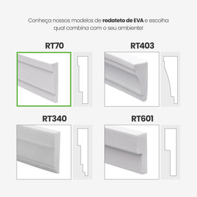 Roda Teto EVA Autocolante | RT70 - Meu Rodapé