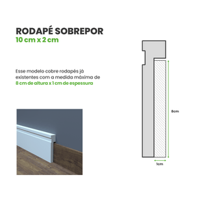 Rodapé de EVA Sobrepor | RP16