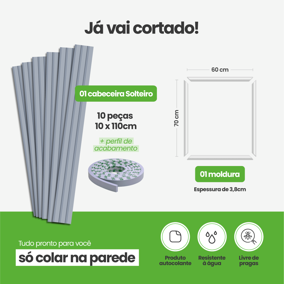 Kit Decoração para Quarto | Linha Decora Fácil - Meu Rodapé