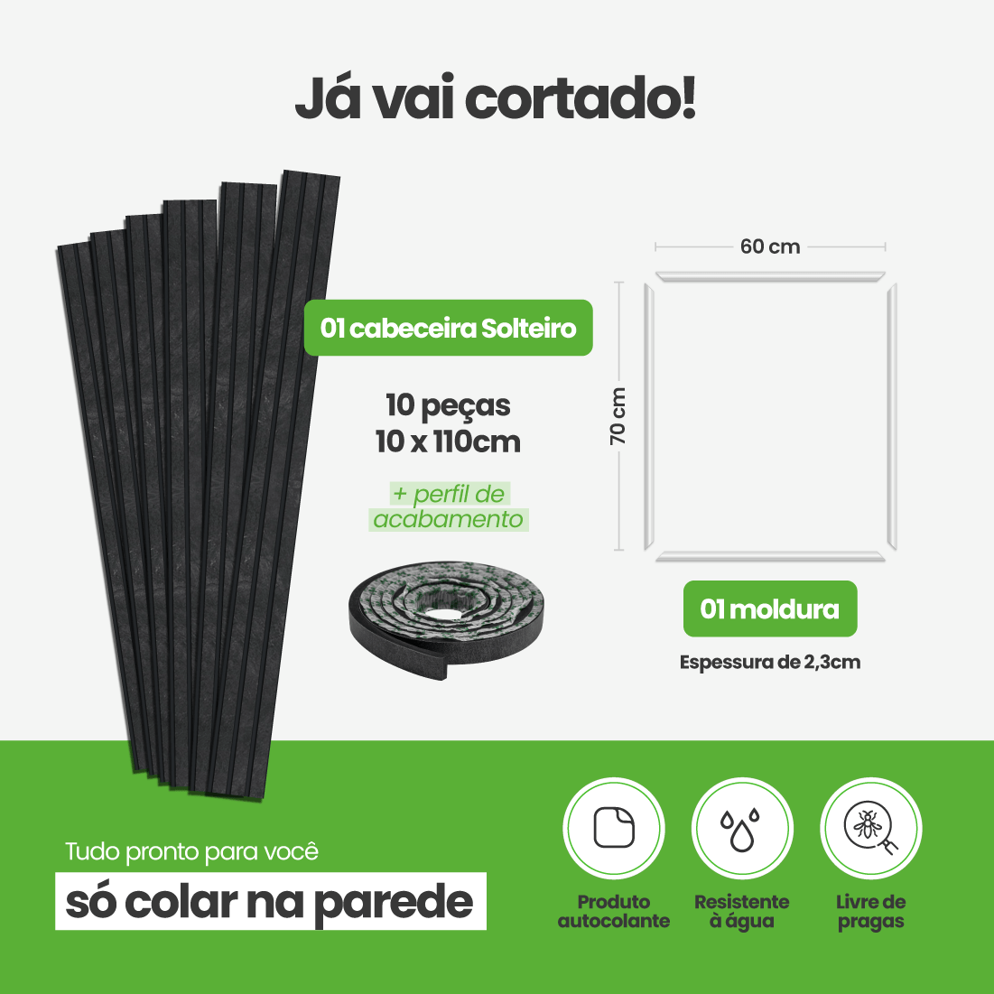 Kit Decoração para Quarto | Linha Decora Fácil - Meu Rodapé