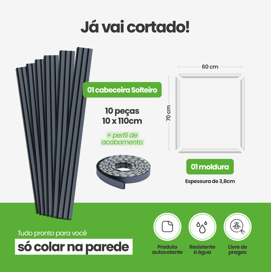 Kit Decoração para Quarto | Linha Decora Fácil - Meu Rodapé