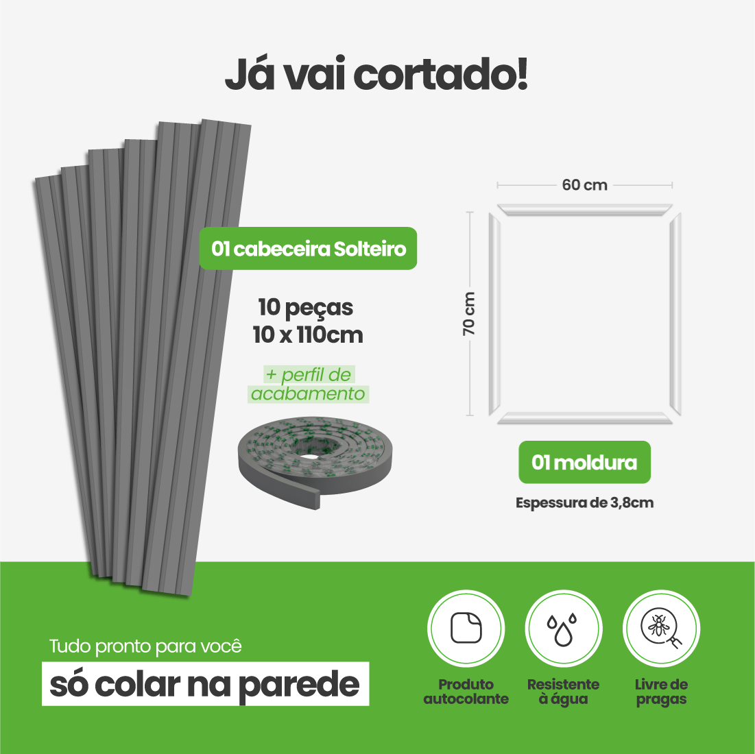 Kit Decoração para Quarto | Linha Decora Fácil - Meu Rodapé