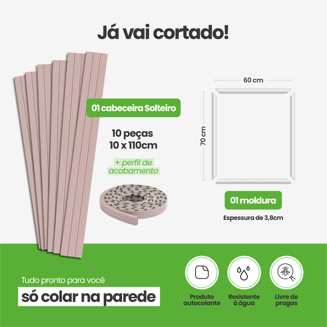 Kit Decoração para Quarto | Linha Decora Fácil - Meu Rodapé