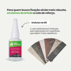 Revestimento Tijolinho Autocolante em Pedra Flexível-Meu-Rodape--