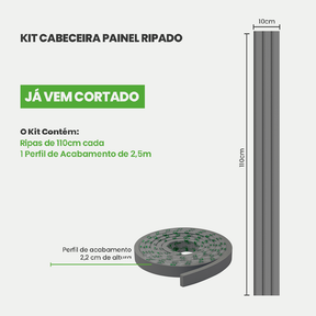 Kit Cabeceira Painel Ripado | Linha Play