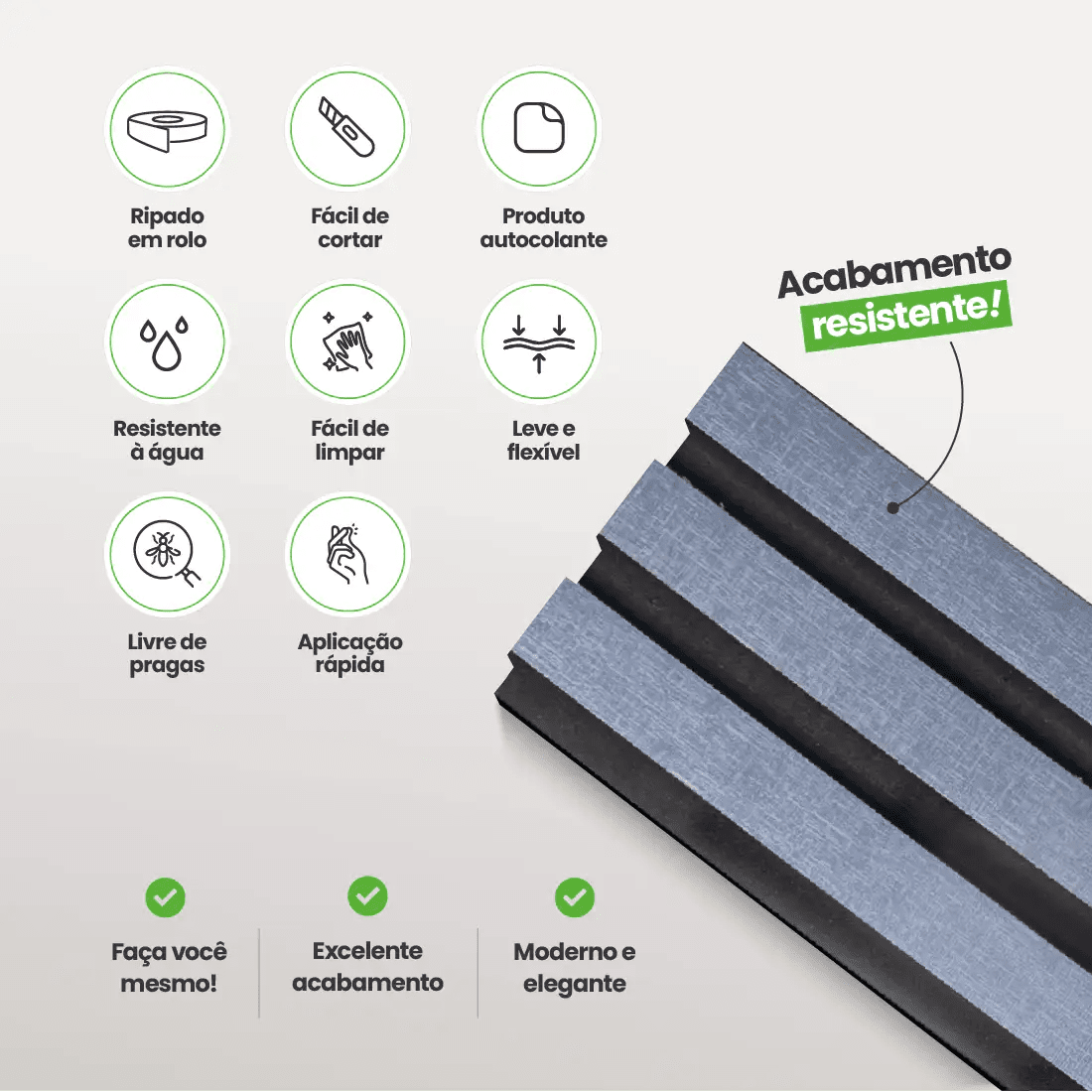 Meia Parede Ripada Autocolante Laminada | Linha Urban-Meu-Rodape--