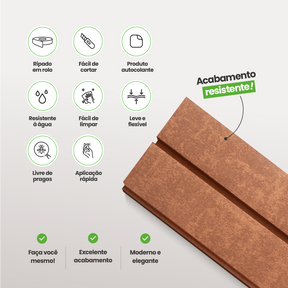 Painel Ripado Laminado Meia Parede | Linha Urban +