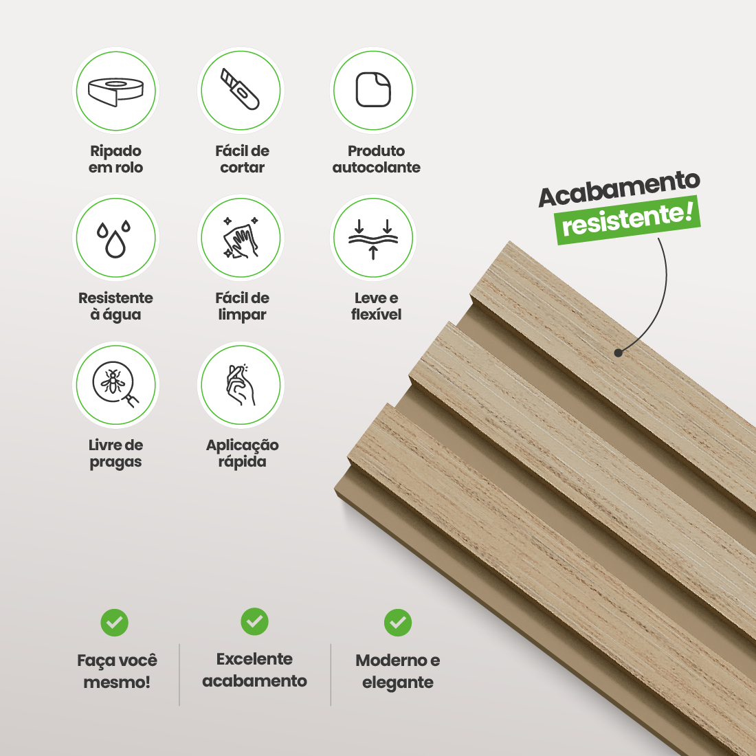 Kit Cabeceira Painel Ripado | Linha Madeto