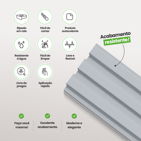 Painel Ripado Laminado de EVA Autocolante | Linha Play