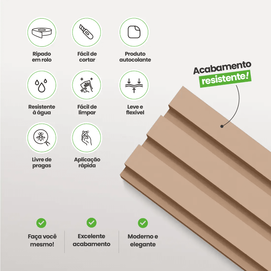 Meia Parede Ripada Autocolante Laminada | Linha Play-Meu-Rodape--