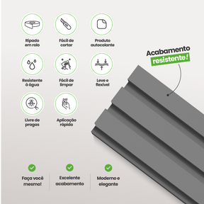 Painel Ripado Laminado Meia Parede | Linha Play