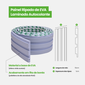 Painel Ripado Laminado de EVA Autocolante | Linha Play