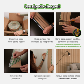Painel Ripado Laminado Meia Parede | Linha Urban +