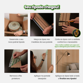Painel Ripado Laminado Meia Parede | Linha Play