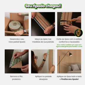 Painel Ripado Laminado Meia Parede | Linha Urban +