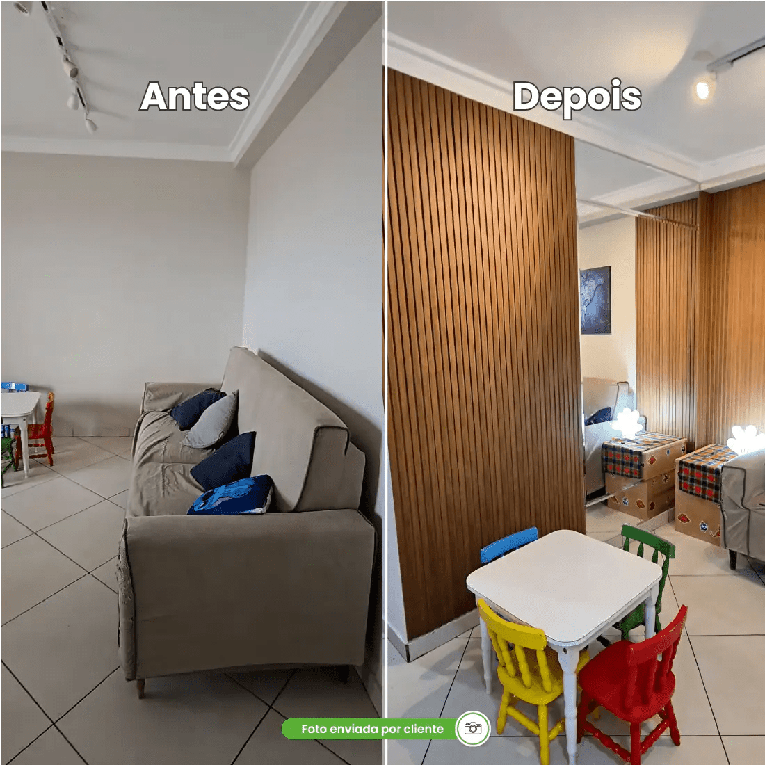 Painel Ripado Laminado de EVA Autocolante | Linha Madeto-Meu-Rodape--