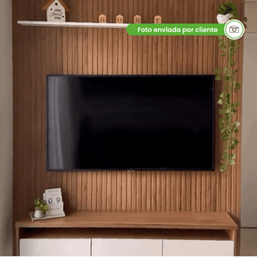 Painel Ripado Laminado de EVA Autocolante | Linha Madeto-Meu-Rodape--