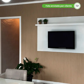 Painel Ripado Laminado de EVA Autocolante | Linha Madeto-Meu-Rodape--