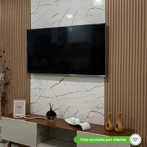 Painel Ripado Laminado de EVA Autocolante | Linha Play-Meu-Rodape--
