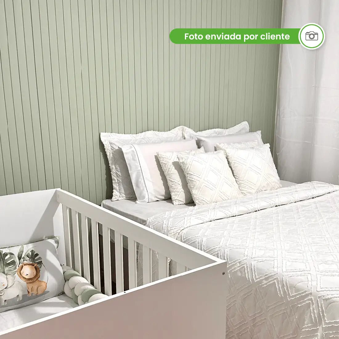 Painel Ripado Laminado de EVA Autocolante | Linha Play+-Meu-Rodape--