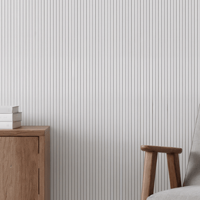 Painel Ripado Autocolante de EVA Branco | Linha SLIM