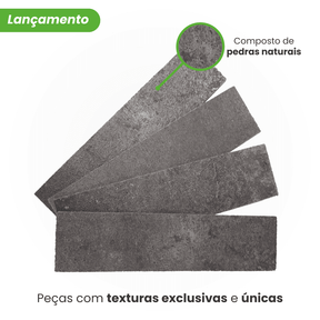 Revestimento Tijolinho Autocolante em Pedra Flexível - Meu Rodapé