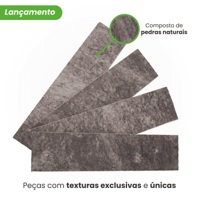 Revestimento Tijolinho Autocolante em Pedra Flexível - Meu Rodapé