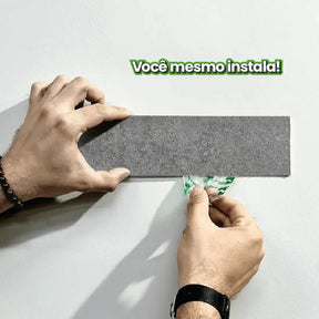 Revestimento Tijolinho Autocolante em Pedra Flexível-Meu-Rodape--