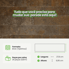 Revestimento Tijolinho Autocolante em Pedra Flexível - Meu Rodapé