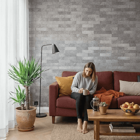 Revestimento Tijolinho Autocolante em Pedra Flexível - Meu Rodapé