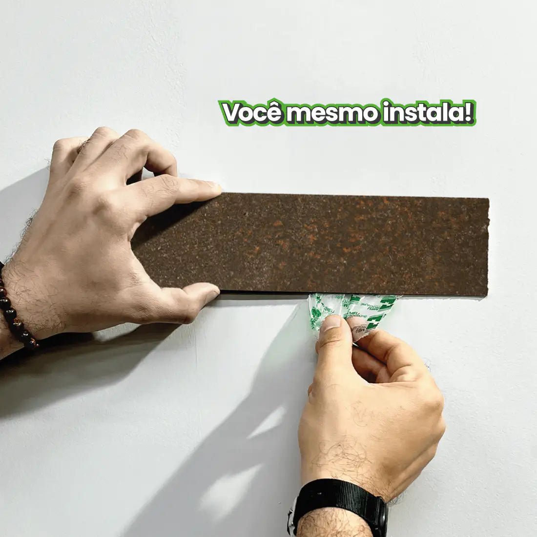 Revestimento Tijolinho Autocolante em Pedra Flexível-Meu-Rodape--