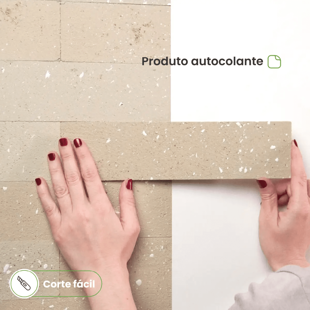 Revestimento Tijolinho Autocolante em Pedra Flexível - Meu Rodapé
