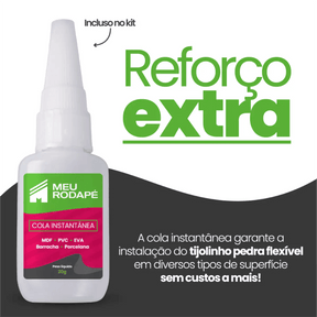 Revestimento Tijolinho Autocolante em Pedra Flexível-Meu-Rodape--