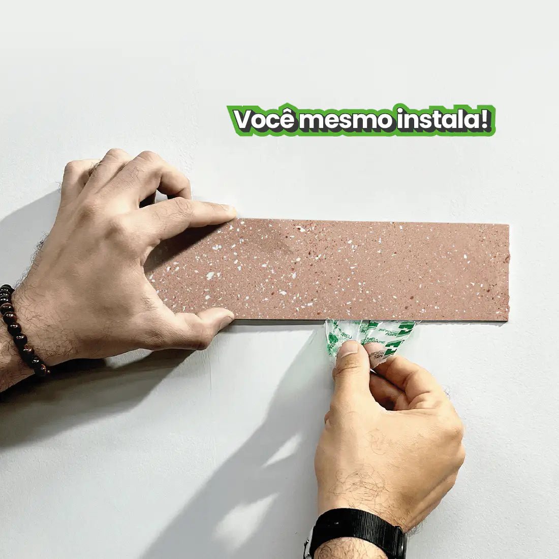 Revestimento Tijolinho Autocolante em Pedra Flexível-Meu-Rodape--