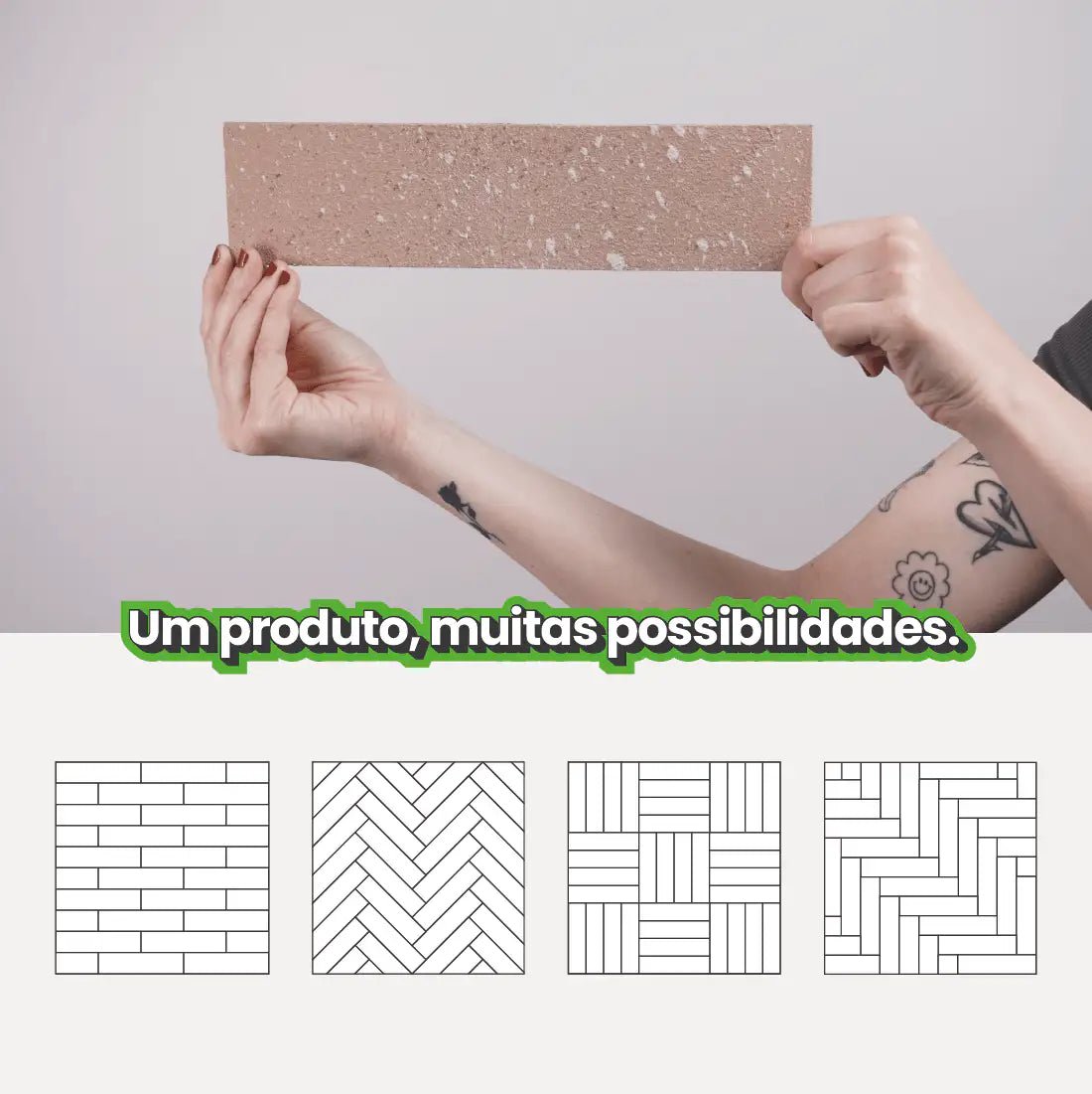 Revestimento Tijolinho Autocolante em Pedra Flexível-Meu-Rodape--