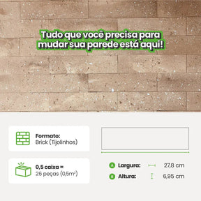 Revestimento Tijolinho Autocolante em Pedra Flexível-Meu-Rodape--