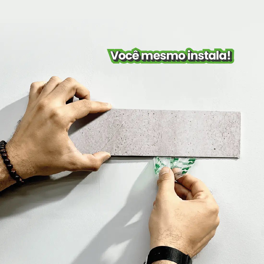 Revestimento Tijolinho Autocolante em Pedra Flexível-Meu-Rodape--
