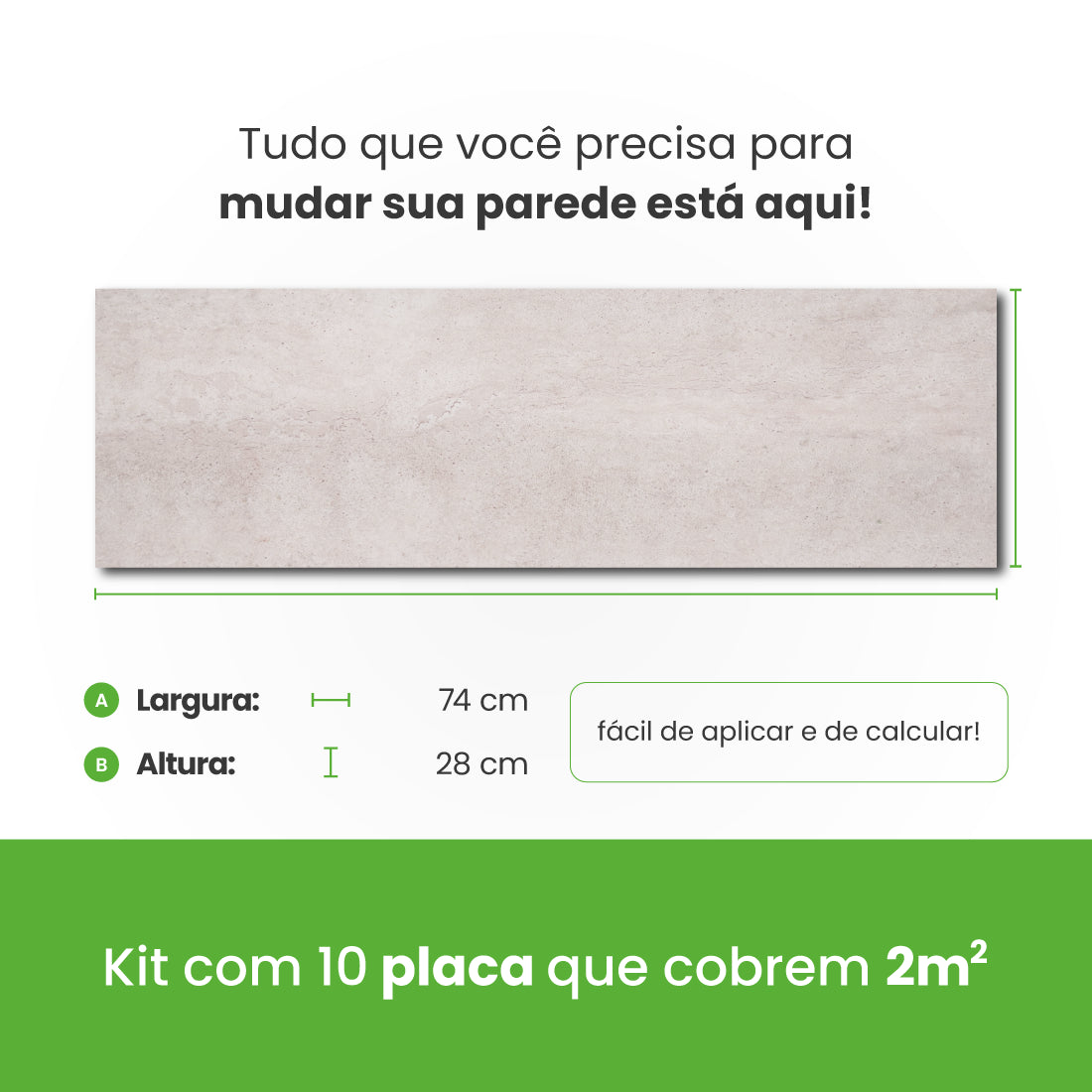 Revestimento Autocolante Coleção Pedras Formato Placa