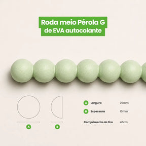 Rodameio Pérola em EVA Autocolante