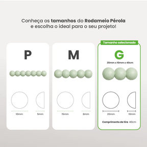Rodameio Pérola em EVA Autocolante