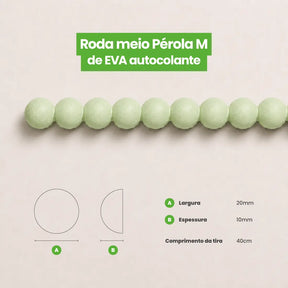 Rodameio Pérola em EVA Autocolante